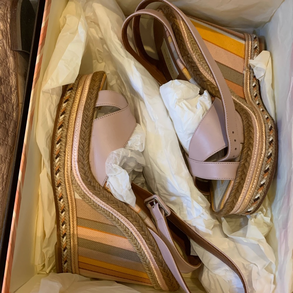 *SOLD* Valentino Garavani Multicolor Wedge Sandals 38
